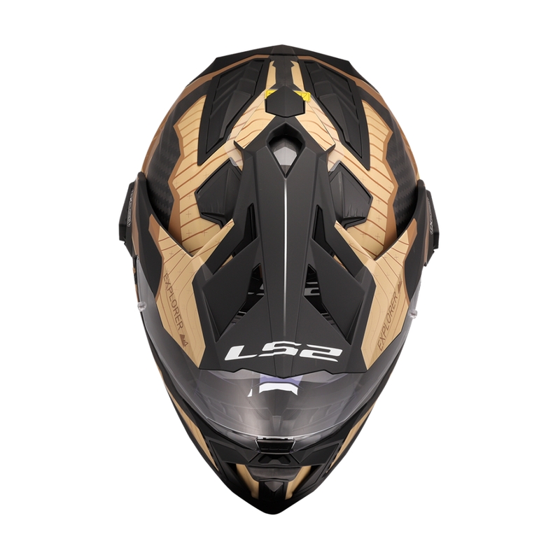 Enduro motociklistička kaciga LS2 MX701 Explorer C Trick smeđa-pješčana