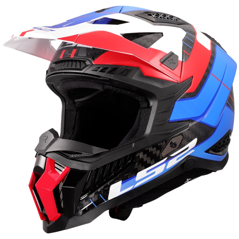 Motocross kaciga LS2 MX703 X-Force Galuo bijelo-crveno-plava