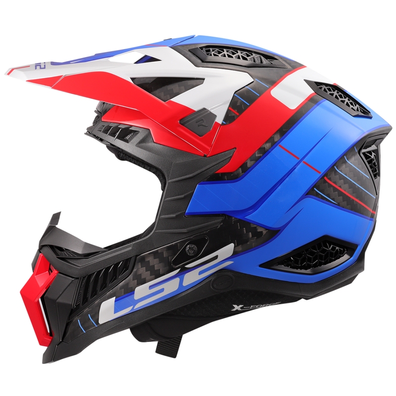 Motocross kaciga LS2 MX703 X-Force Galuo bijelo-crveno-plava