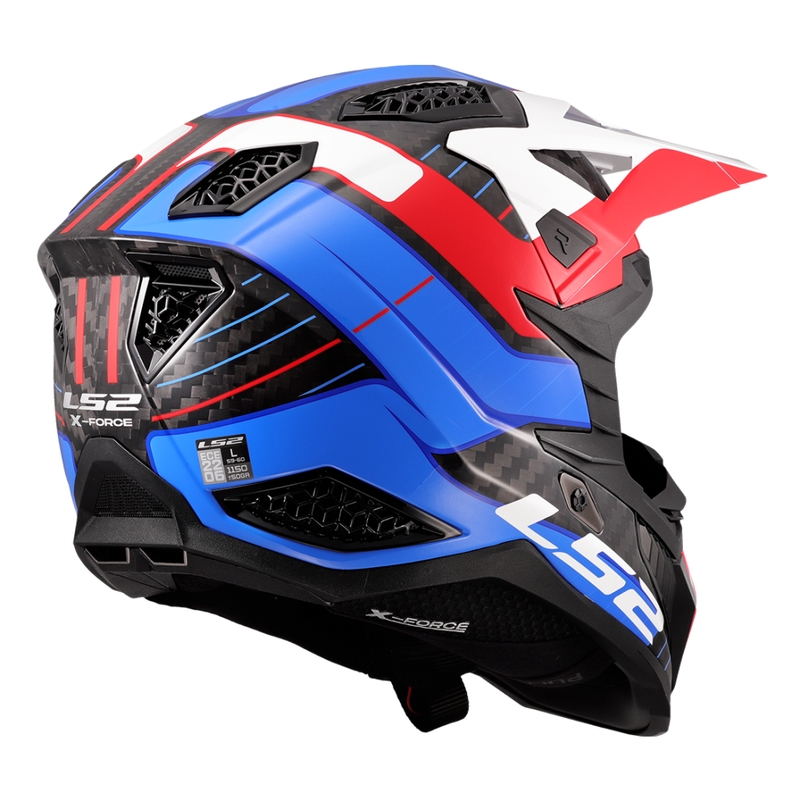 Motocross kaciga LS2 MX703 X-Force Galuo bijelo-crveno-plava