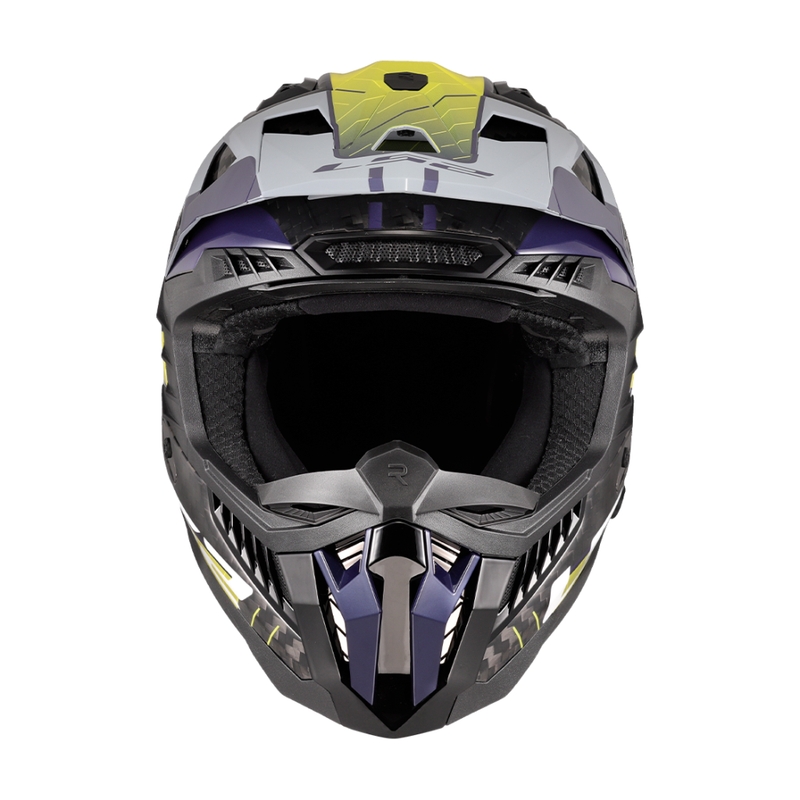Motocross kaciga LS2 MX703 X-Force Galuo sivo-fluo žuta