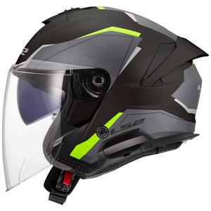Otvorena motociklistička kaciga LS2 OF618 Verso II Air crno-fluo žuta