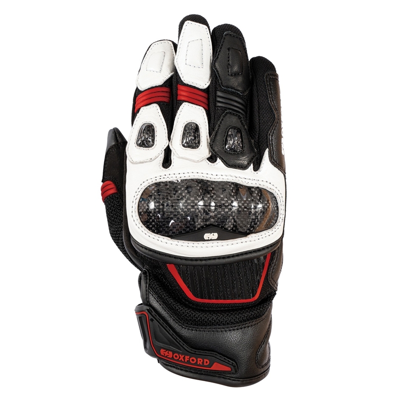 Motociklističke rukavice Oxford RP-4S 3.0 bijelo-crno-crvene