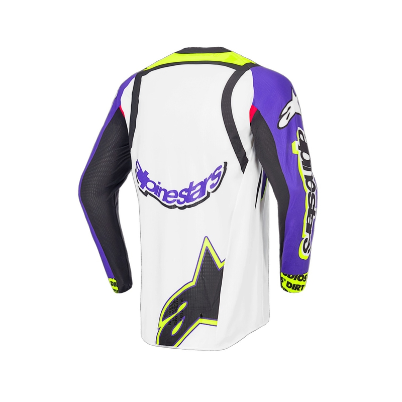 Alpinestars Supertech SX motocross dres limitirano izdanje Dirt Studios bijelo-ljubičasto-ružičasto-fluo žuto
