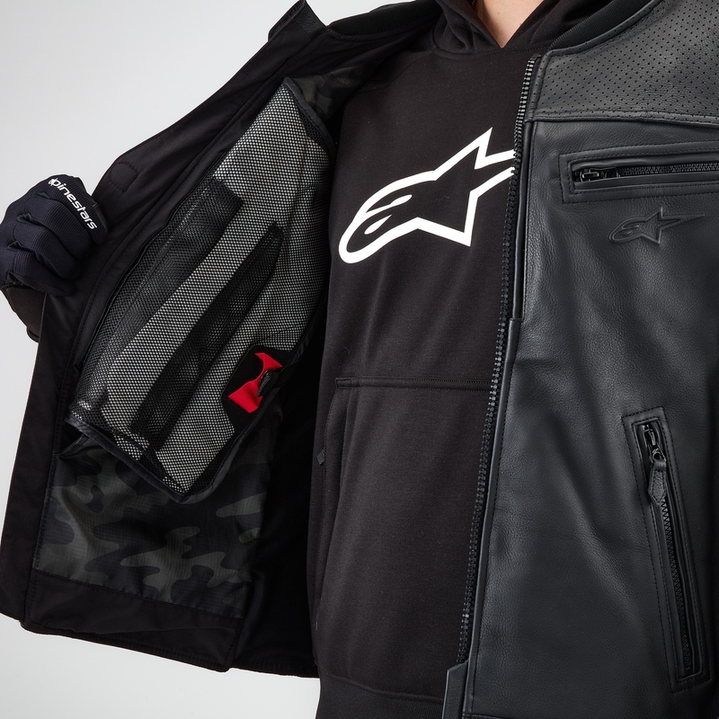 Alpinestars TECH-AIR®3 V2 LEATHER system airbag prsluk crni