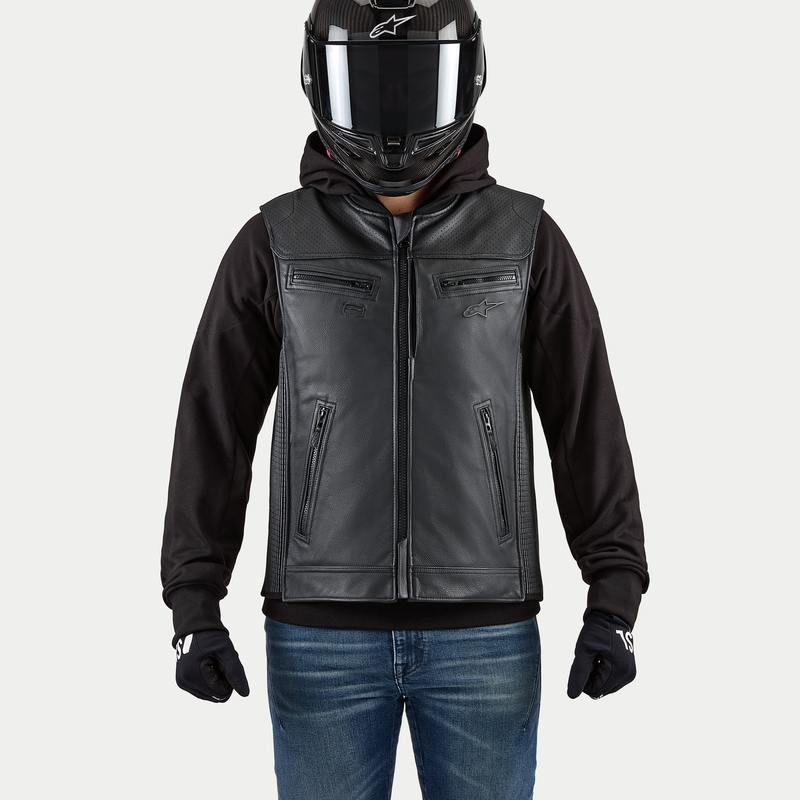 Alpinestars TECH-AIR®3 V2 LEATHER system airbag prsluk crni