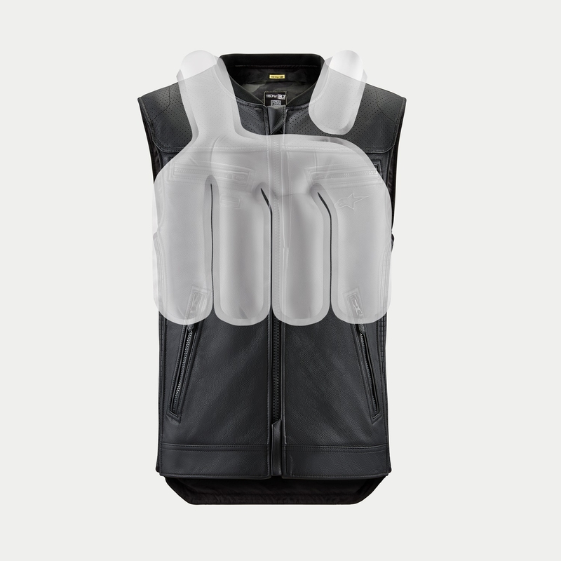 Alpinestars TECH-AIR®3 V2 LEATHER system airbag prsluk crni