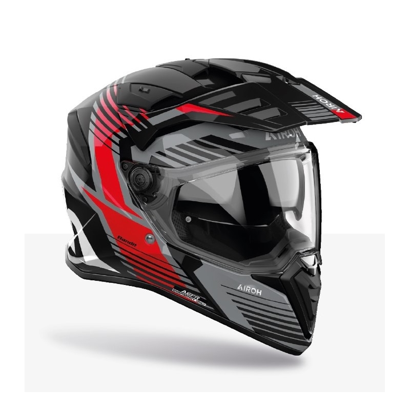 Enduro moto kaciga Airoh Bandit Spicy red