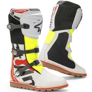 Motorističke čizme Stylmartin Impact Pro.2 bijelo-crno-fluo žute
