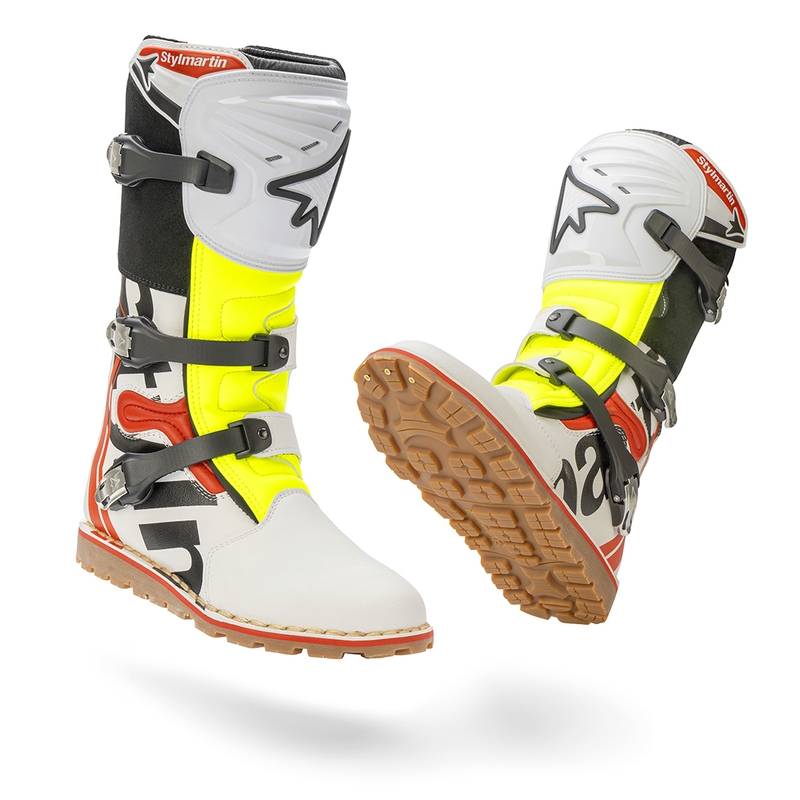 Motorističke čizme Stylmartin Impact Pro.2 bijelo-crno-fluo žute