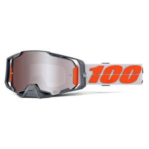 Motocross naočale 100% ARMEGA Silver sa srebrnim HIPER pleksiglasom