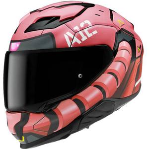 Motociklistička kaciga s punim licem HJC F71 Zaku Bandai Namco MC1SF crvena
