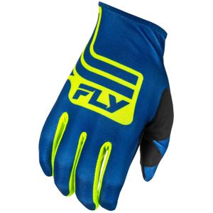 FLY Racing Lite motocross rukavice plavo-fluo žute