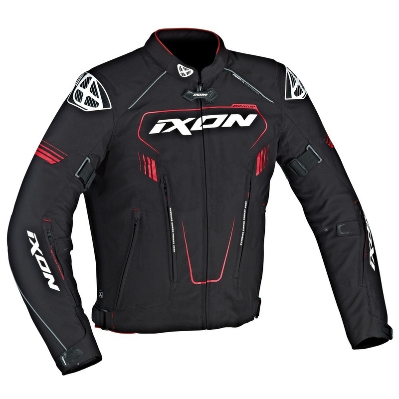 Motociklistička jakna IXON Zephyr HP crno-crvena