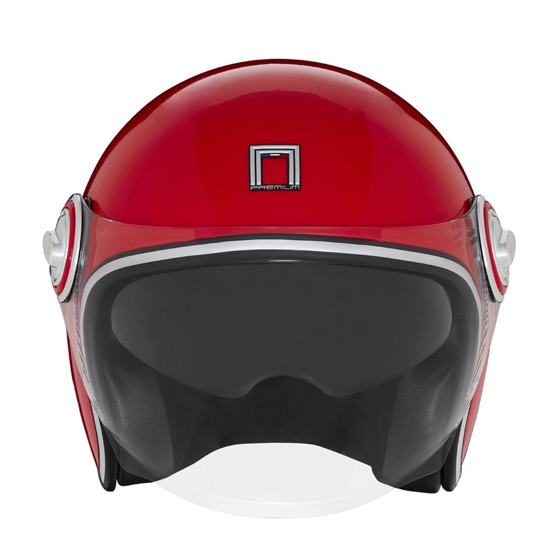 Otvorena motociklistička kaciga NOX PREMIUM Heritage crvena