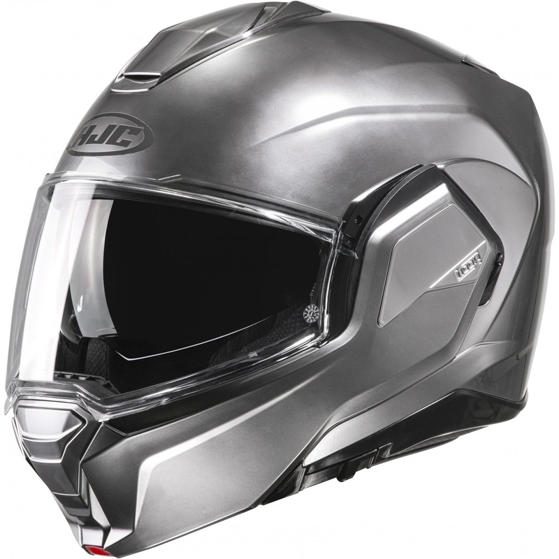 HJC i100 Čvrsta motociklistička kaciga na preklop, srebrna