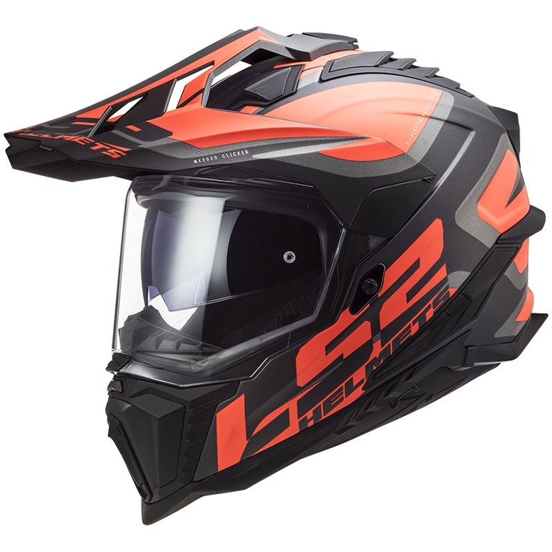 Enduro kaciga LS2 MX701 Explorer Alter crno-fluo narančasto-siva mat