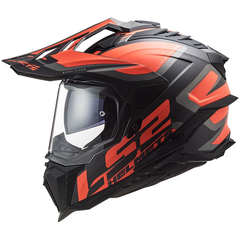 Enduro kaciga LS2 MX701 Explorer Alter crno-fluo narančasto-siva mat