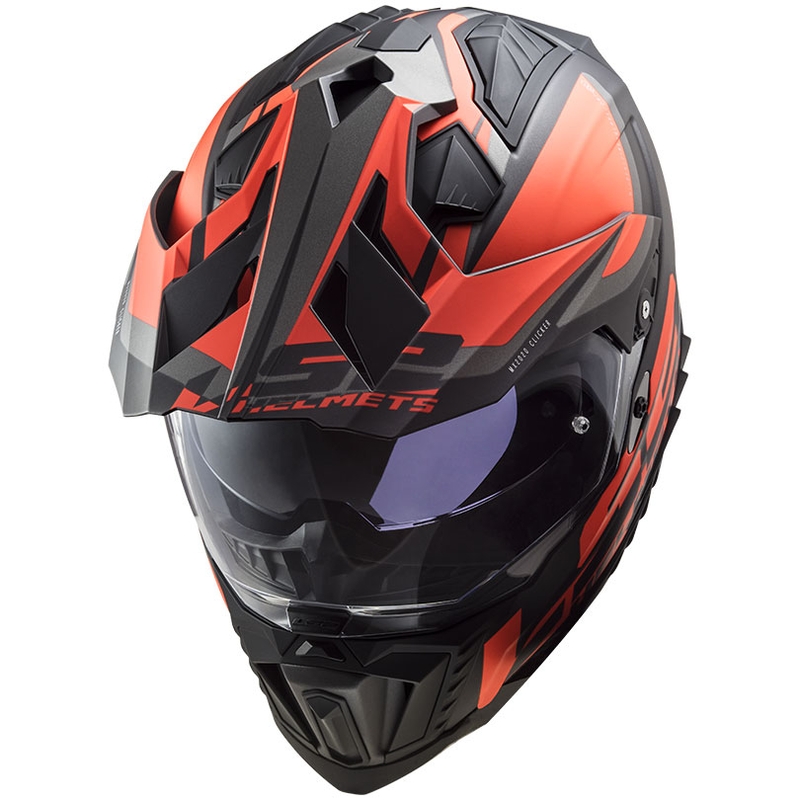 Enduro kaciga LS2 MX701 Explorer Alter crno-fluo narančasto-siva mat