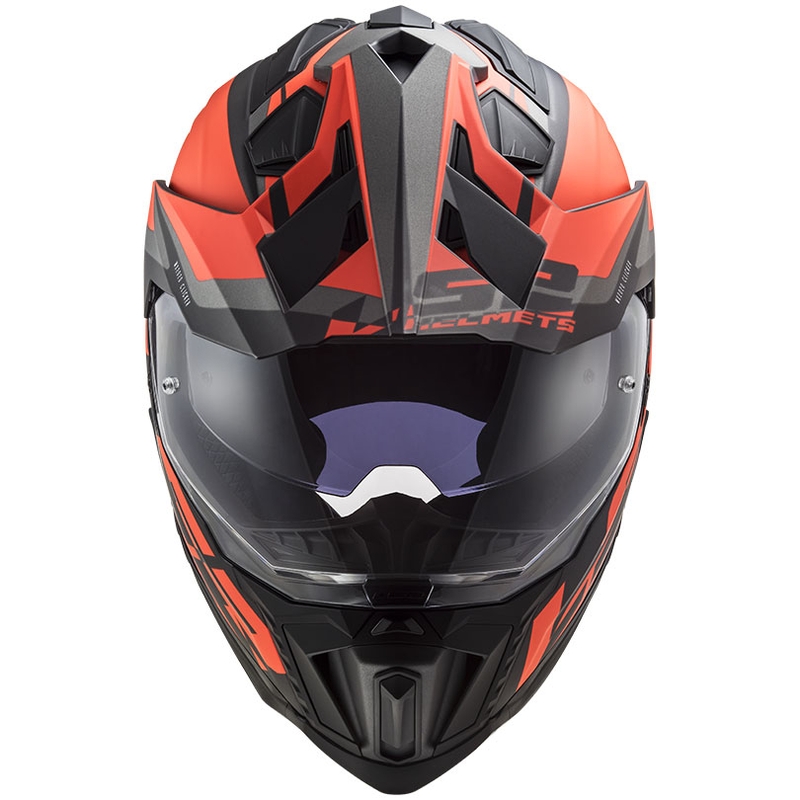 Enduro kaciga LS2 MX701 Explorer Alter crno-fluo narančasto-siva mat