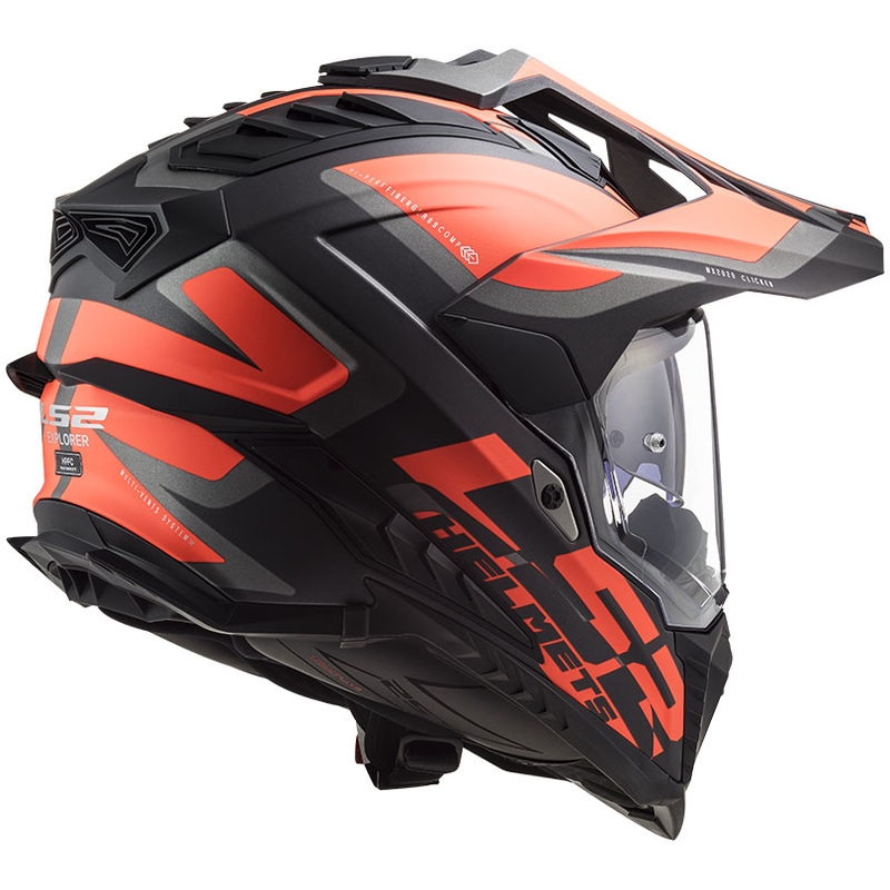 Enduro kaciga LS2 MX701 Explorer Alter crno-fluo narančasto-siva mat
