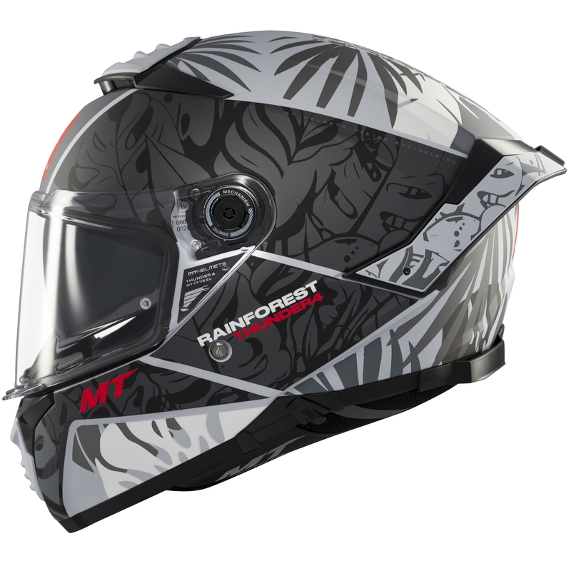 Integralna motociklistička kaciga MT Thunder 4 SV Rainforest mat crno-bijela
