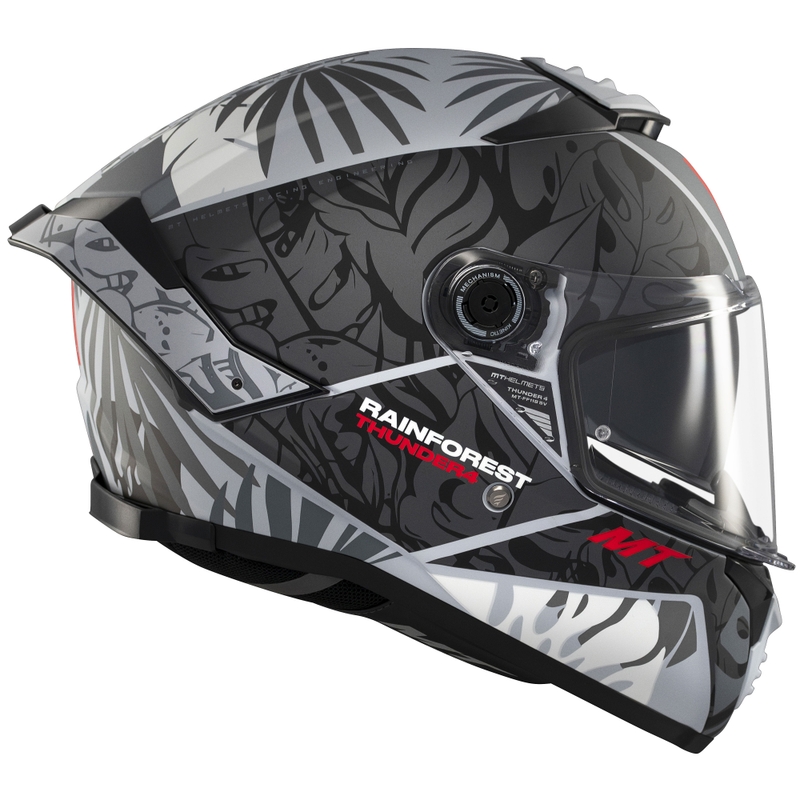 Integralna motociklistička kaciga MT Thunder 4 SV Rainforest mat crno-bijela
