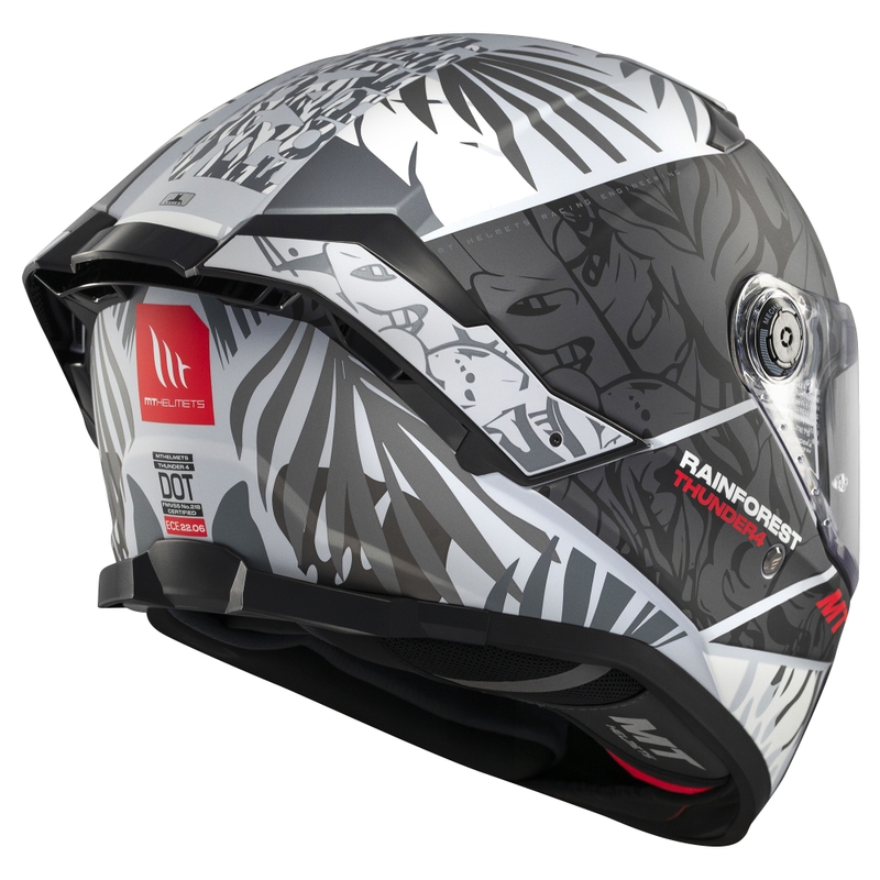 Integralna motociklistička kaciga MT Thunder 4 SV Rainforest mat crno-bijela