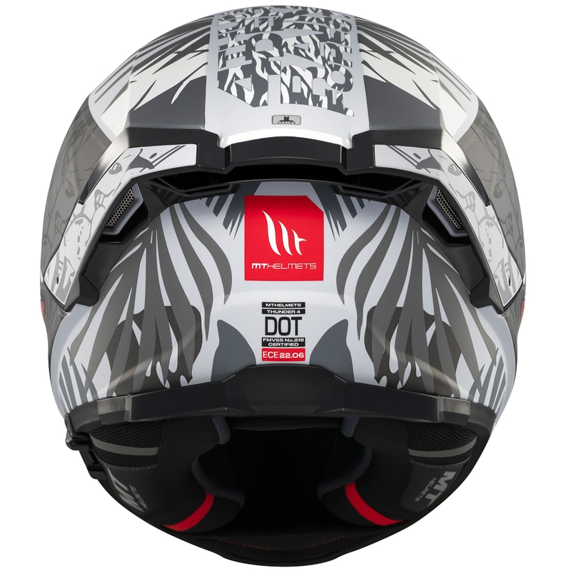 Integralna motociklistička kaciga MT Thunder 4 SV Rainforest mat crno-bijela