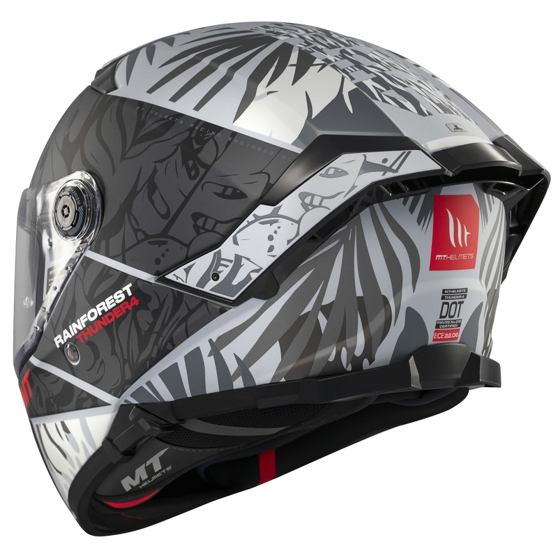 Integralna motociklistička kaciga MT Thunder 4 SV Rainforest mat crno-bijela