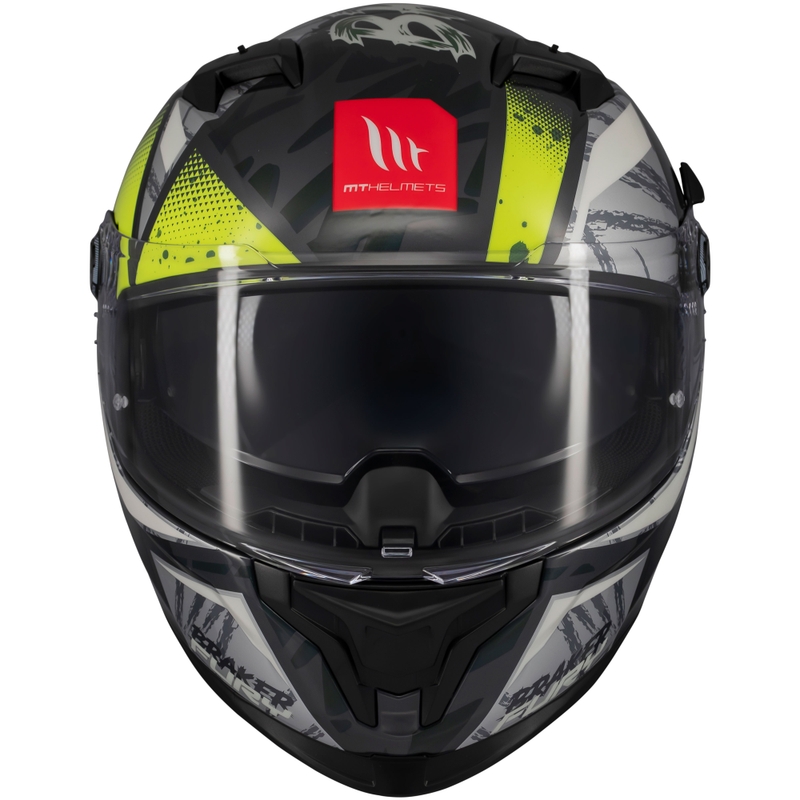 Integralna moto kaciga MT Braker SV Fury sivo-fluo žuta