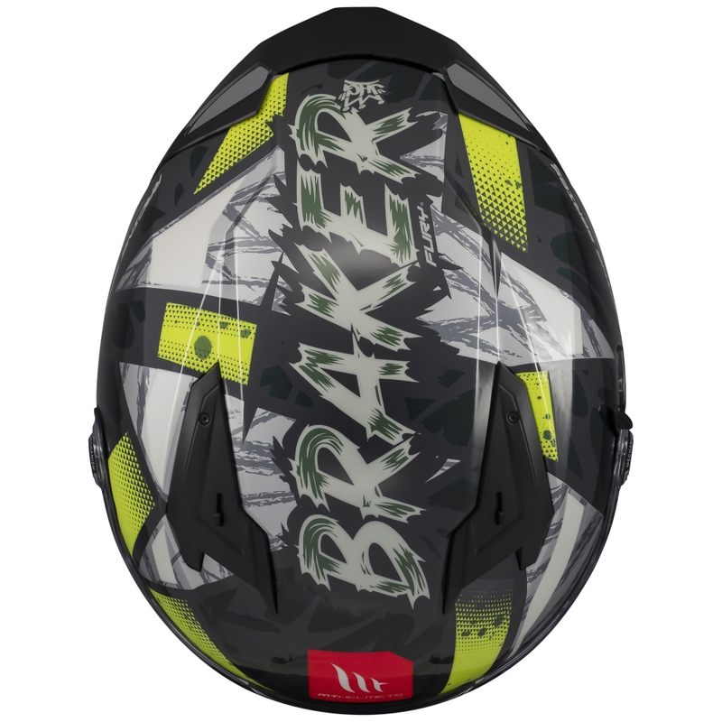 Integralna moto kaciga MT Braker SV Fury sivo-fluo žuta