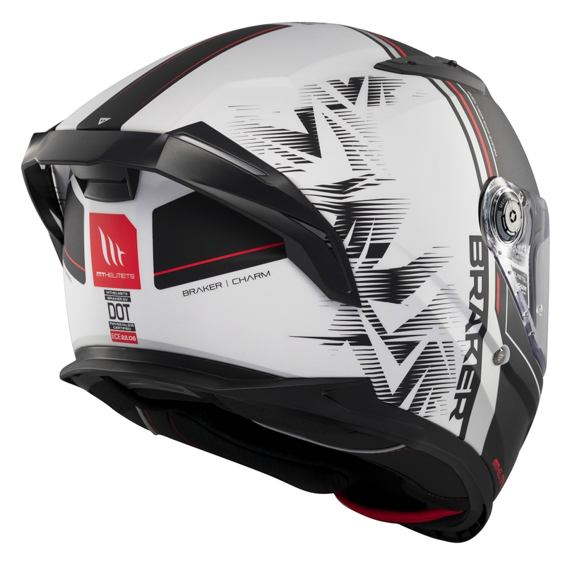 Integralna motociklistička kaciga MT Braker SV Charm mat crno-bijela