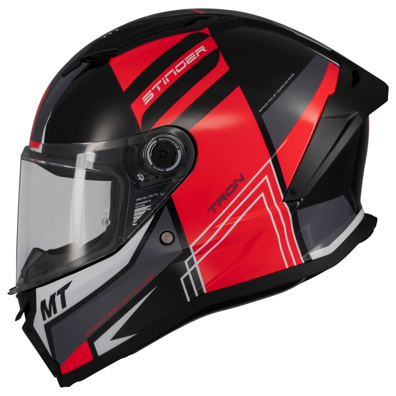 Integralna motociklistička kaciga MT Stinger 2 Tron crno-crveno-siva