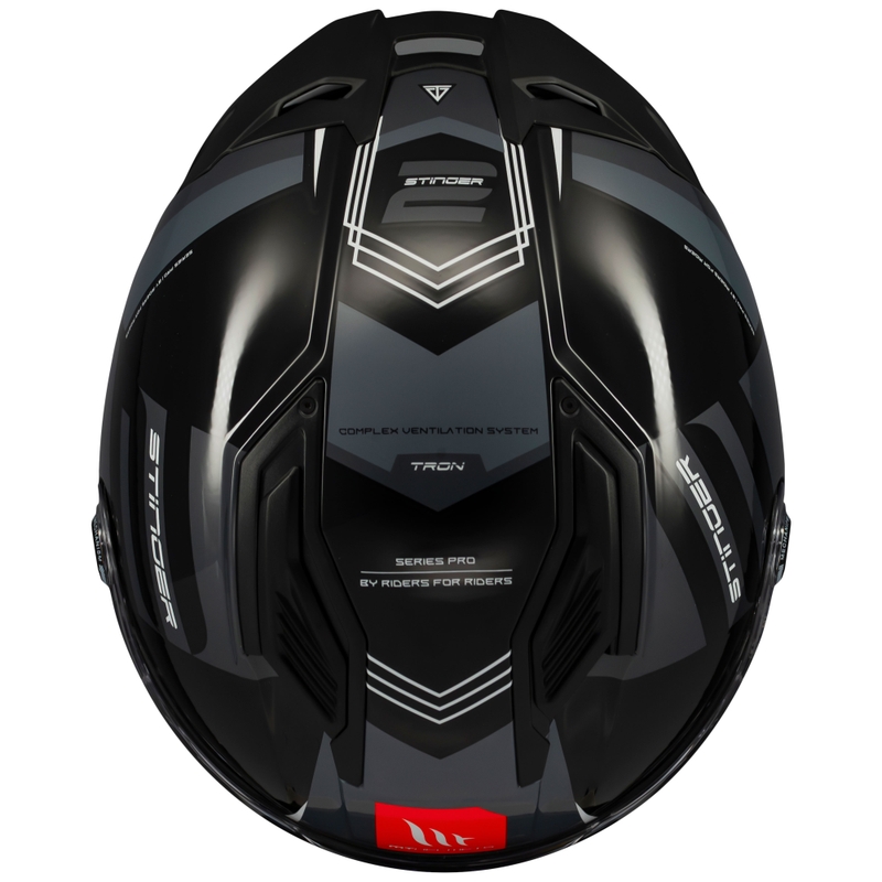 Integralna motociklistička kaciga MT Stinger 2 Tron crno-siva