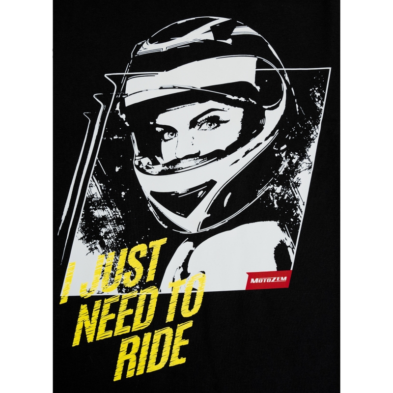 Ženska MotoZem majica za djevojčice, crna
