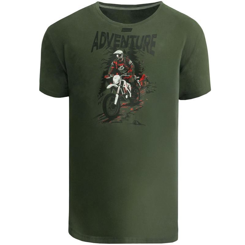 Motozem Adventure majica kratkih rukava zelena