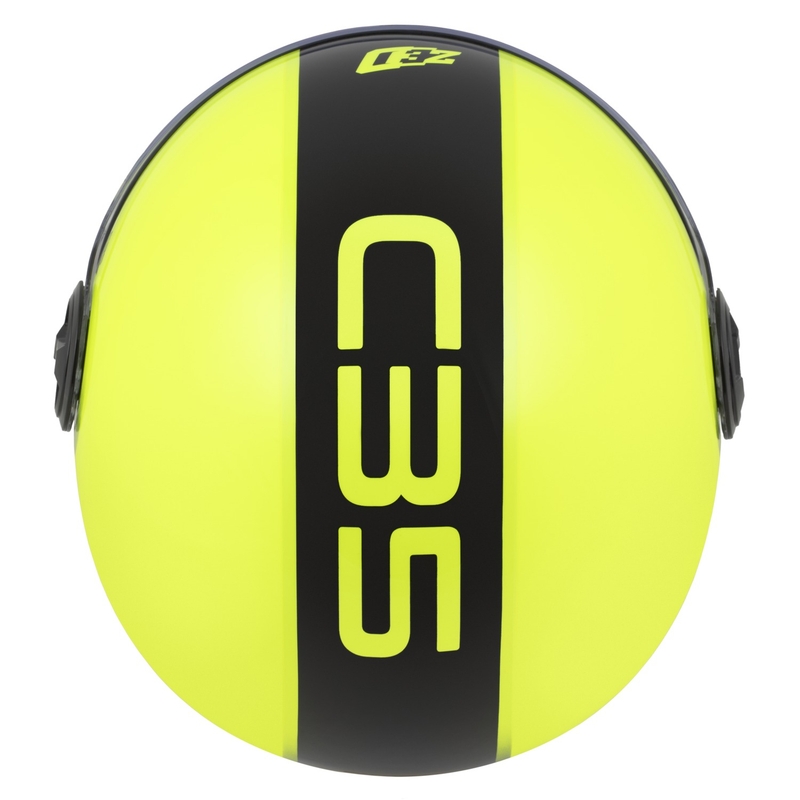Otvorena kaciga ZED C35 fluo žuto-crna