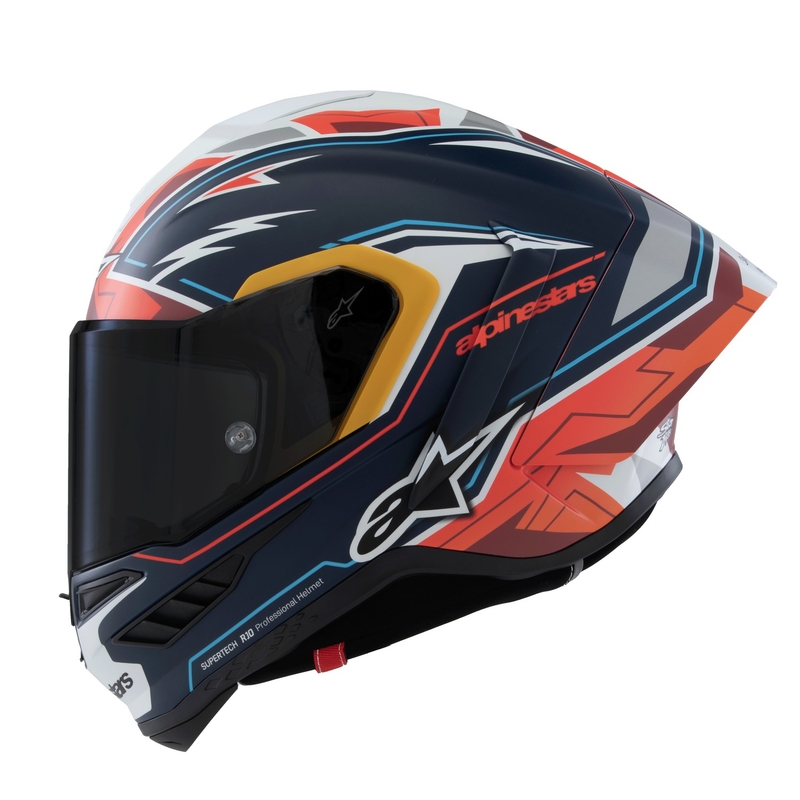 Alpinestars Supertech R-10 Limited Edition Pedro Acosta motociklistička kaciga s punim licem Mat plavo-crveno-bijela