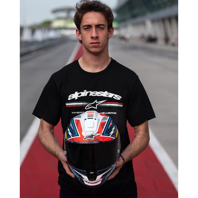 Alpinestars Supertech R-10 Limited Edition Pedro Acosta motociklistička kaciga s punim licem Mat plavo-crveno-bijela