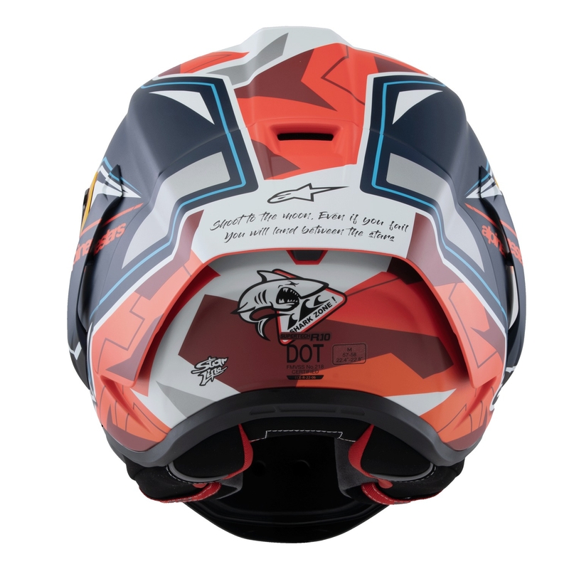 Alpinestars Supertech R-10 Limited Edition Pedro Acosta motociklistička kaciga s punim licem Mat plavo-crveno-bijela