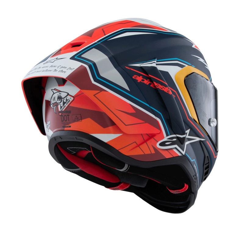 Alpinestars Supertech R-10 Limited Edition Pedro Acosta motociklistička kaciga s punim licem Mat plavo-crveno-bijela