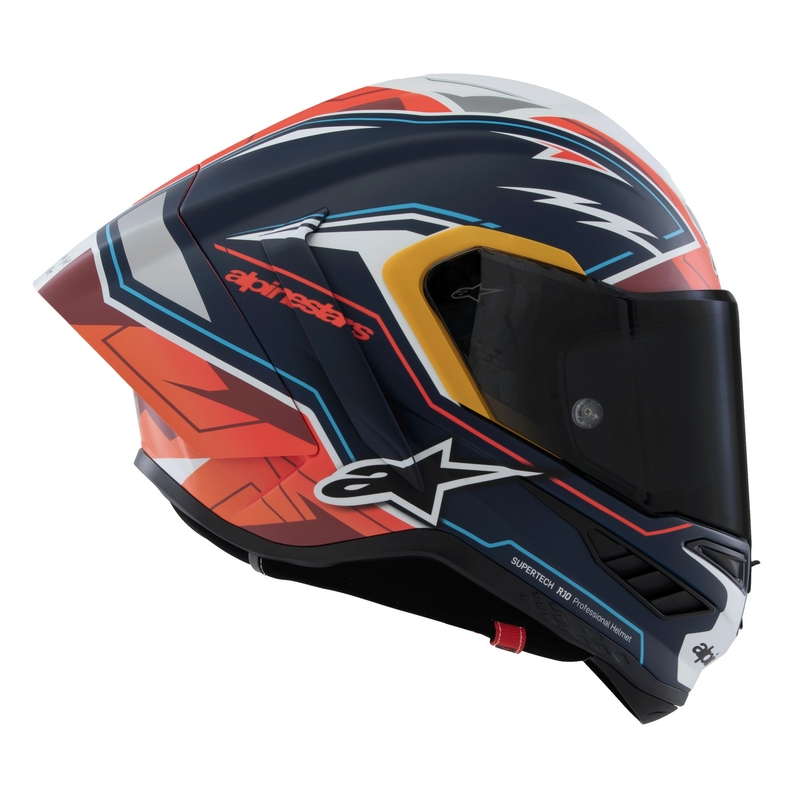 Alpinestars Supertech R-10 Limited Edition Pedro Acosta motociklistička kaciga s punim licem Mat plavo-crveno-bijela