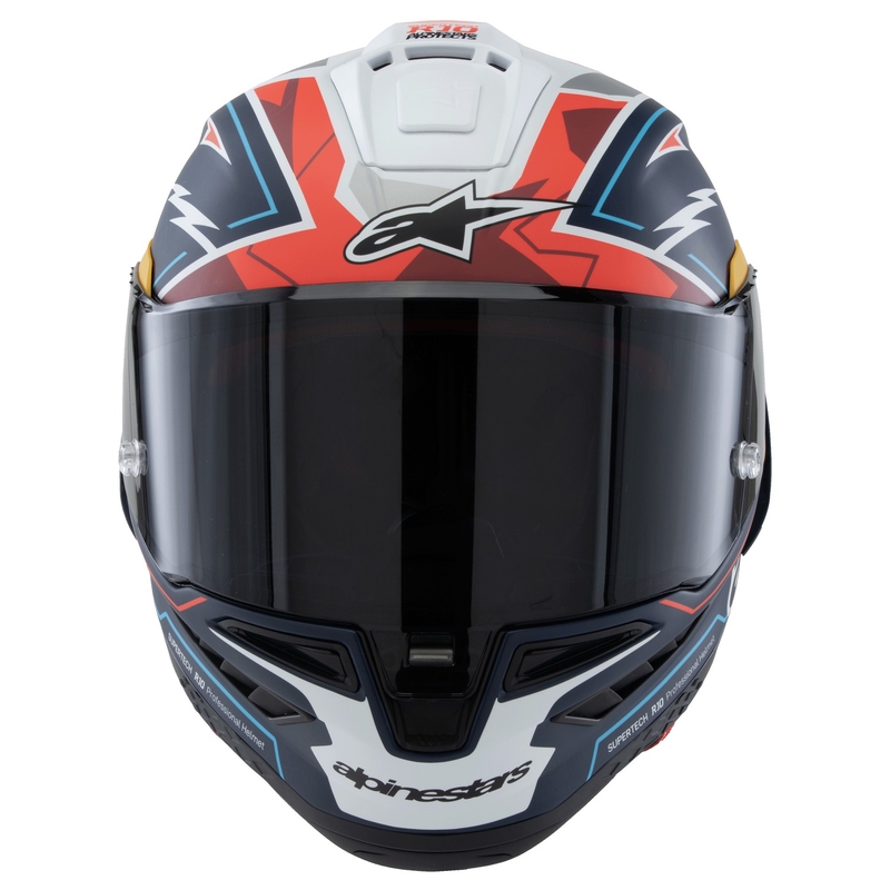 Alpinestars Supertech R-10 Limited Edition Pedro Acosta motociklistička kaciga s punim licem Mat plavo-crveno-bijela