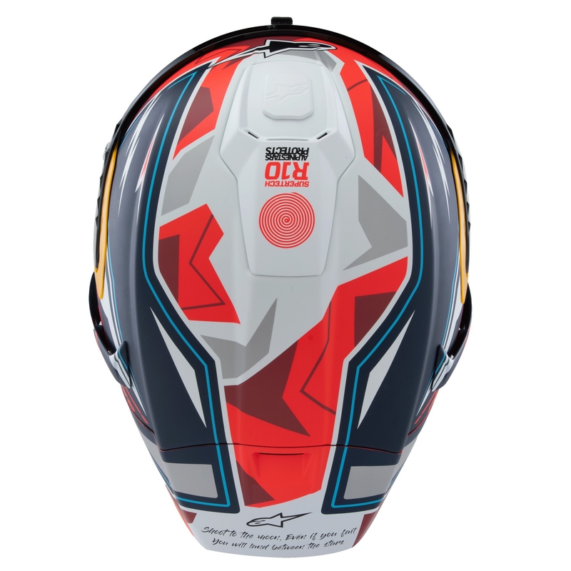Alpinestars Supertech R-10 Limited Edition Pedro Acosta motociklistička kaciga s punim licem Mat plavo-crveno-bijela