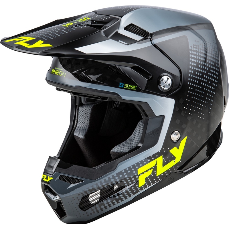 FLY Racing Formula S karbonska kaciga za motocros sivo-fluo žuta
