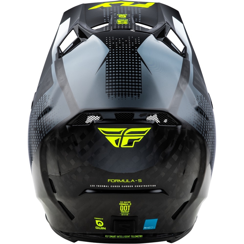 FLY Racing Formula S karbonska kaciga za motocros sivo-fluo žuta
