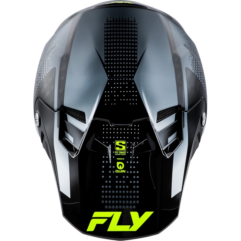 FLY Racing Formula S karbonska kaciga za motocros sivo-fluo žuta