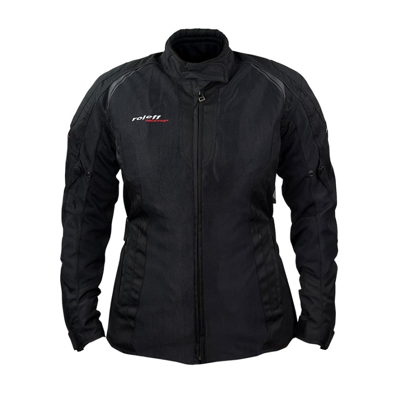 Ženska motoristička jakna Roleff Mesh crna