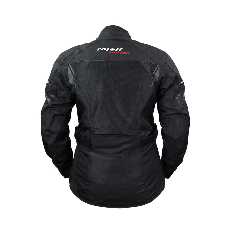 Ženska motoristička jakna Roleff Mesh crna